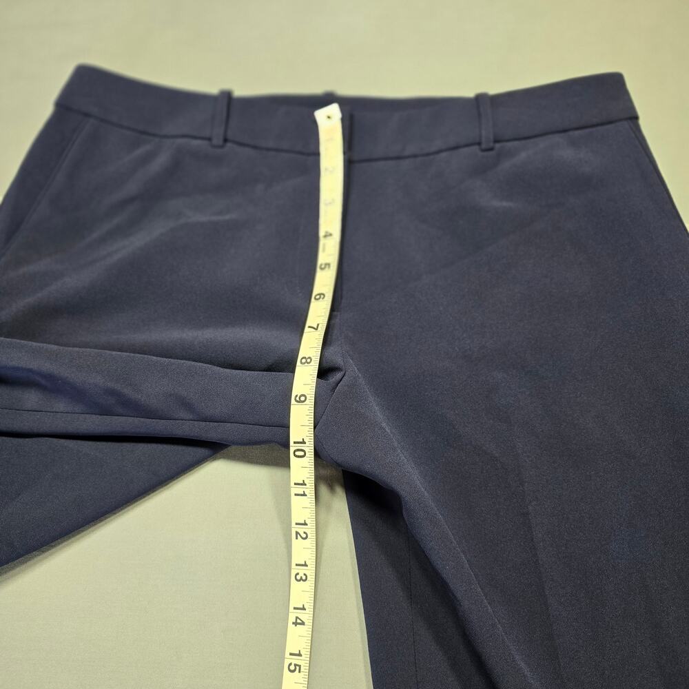 BHFO Blue Pants NEW Stretch Flat Front Straight Trousers Women's Size 10 Petite - Picture 6 of 13